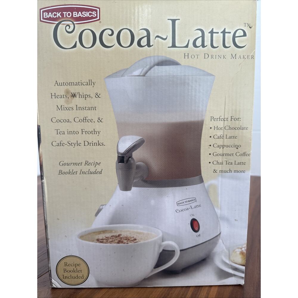 Back To Basics Cocoa Latte Hot Drink Maker CM300W New